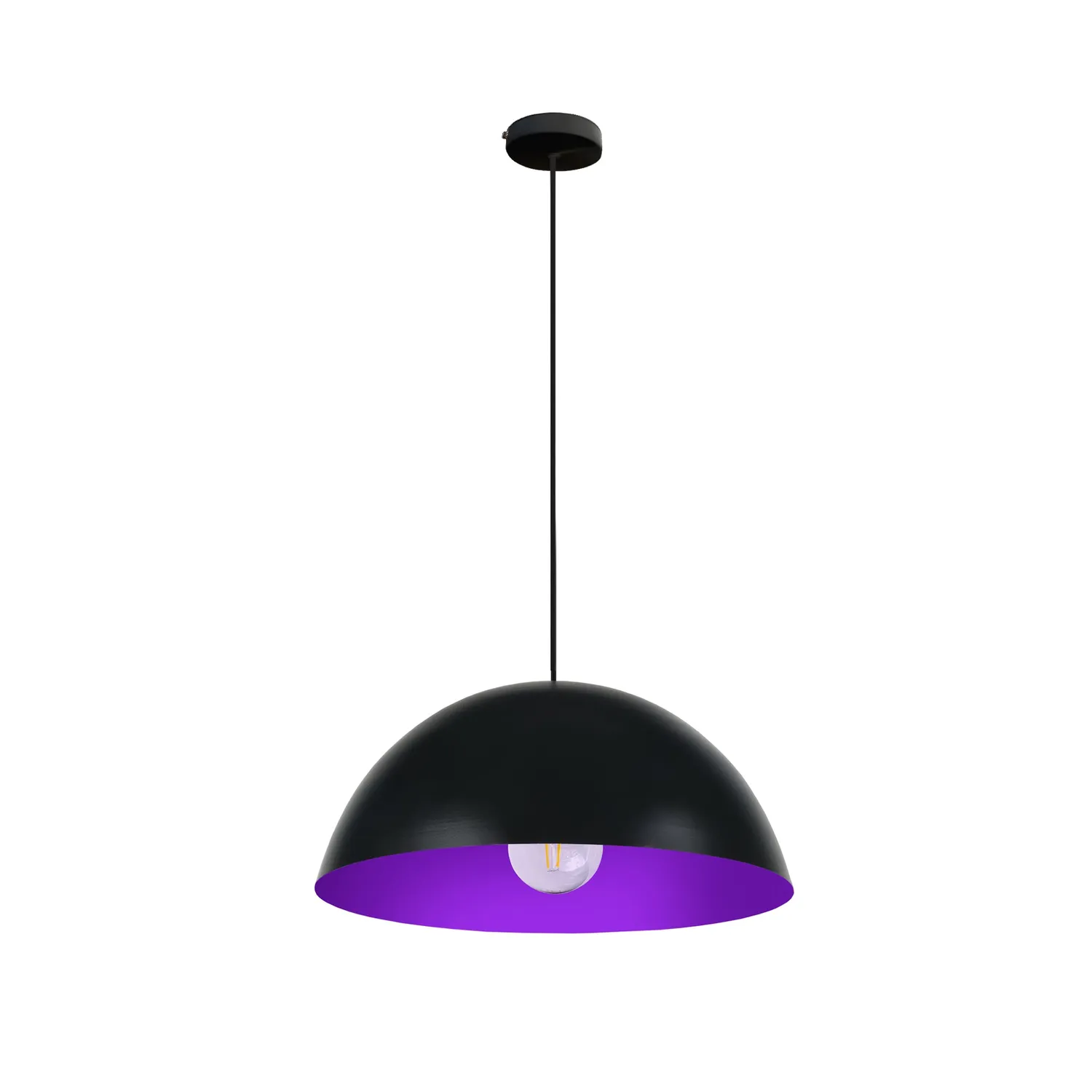 Tosel Demi Boule 35 sospensione 35 cm nero arancio
