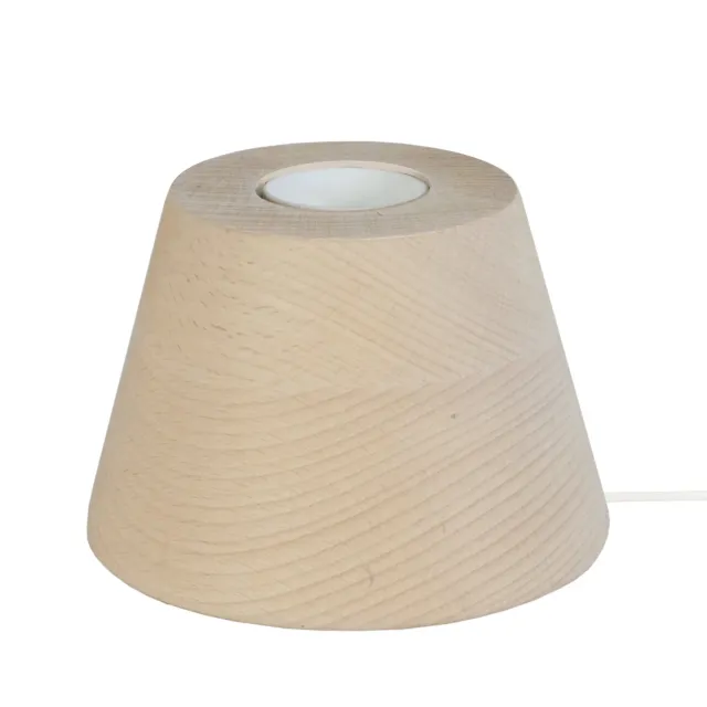 Tosel Cone Base Lampada Comodino D11cm Naturale Legno