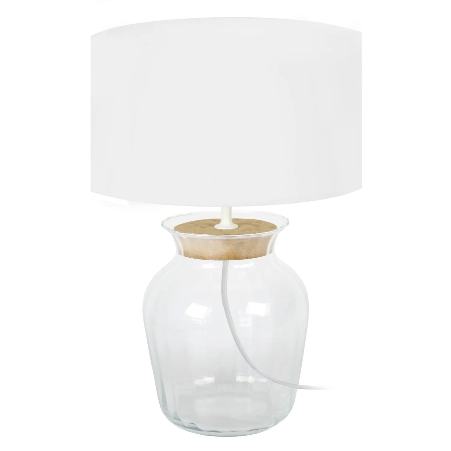 Tosel Pot Lampada da Tavolo Vetro Trasparente 45 cm E27