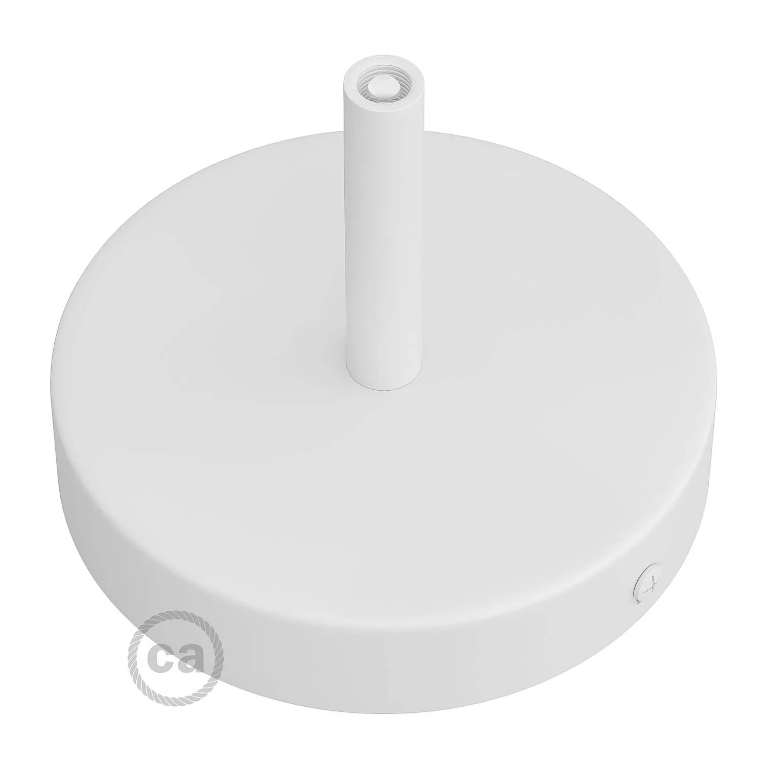 Creative Cables Rosone Soffitto Metallo Bianco 12cm