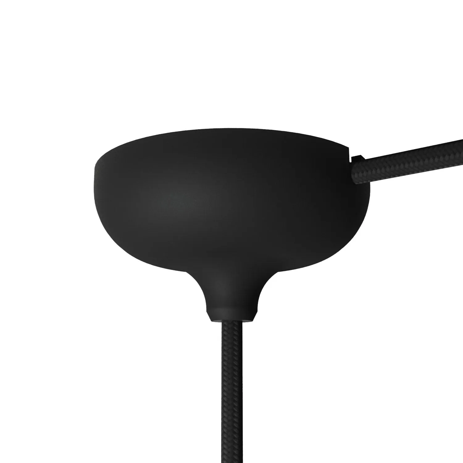 Creative Cables rosone silicone nero foro centrale 88 mm