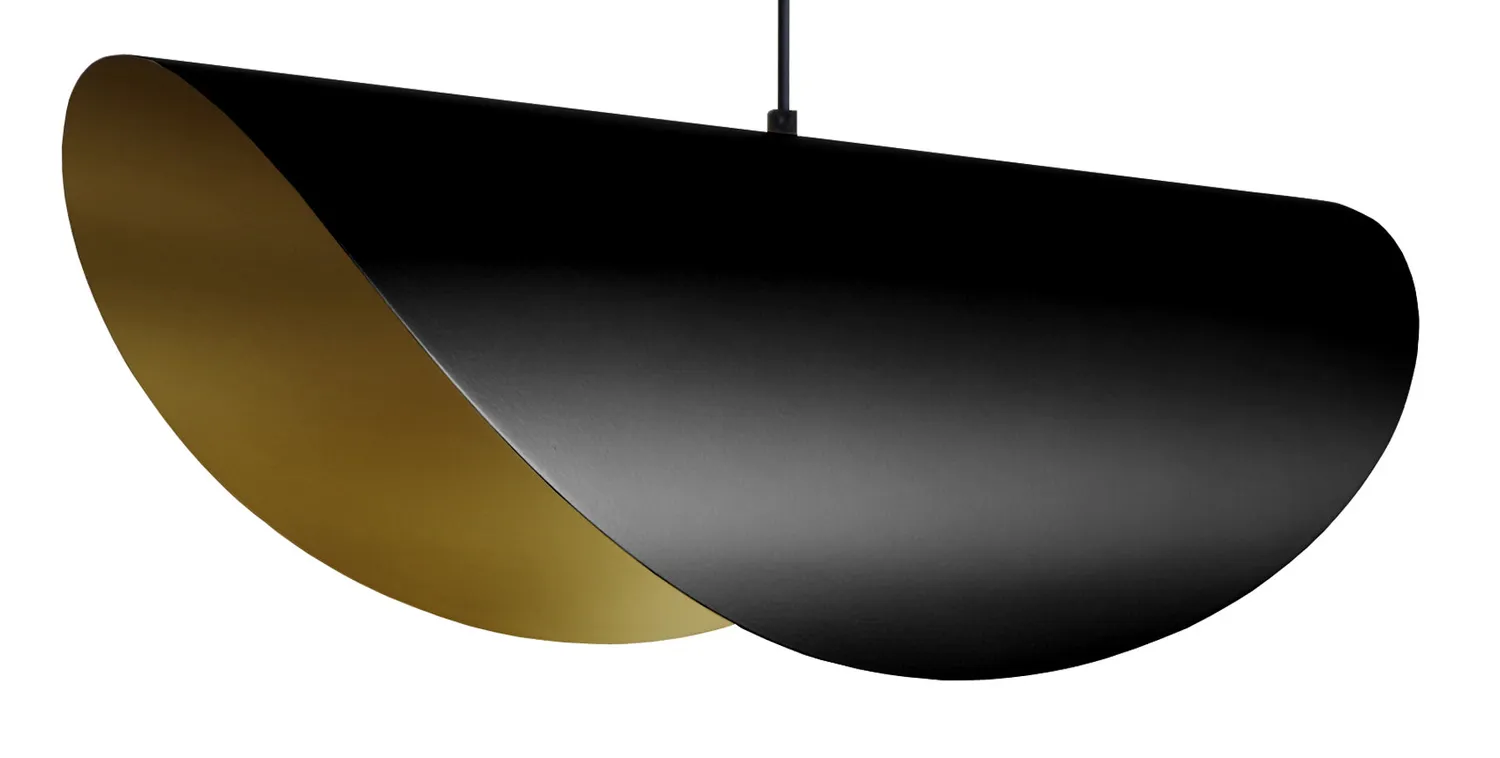 Tosel Frau sospensione ovale oro 50x100 cm metallo