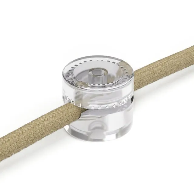 Creative Cables Serracavo Parete Trasparente 2pz per Cavo 3x1