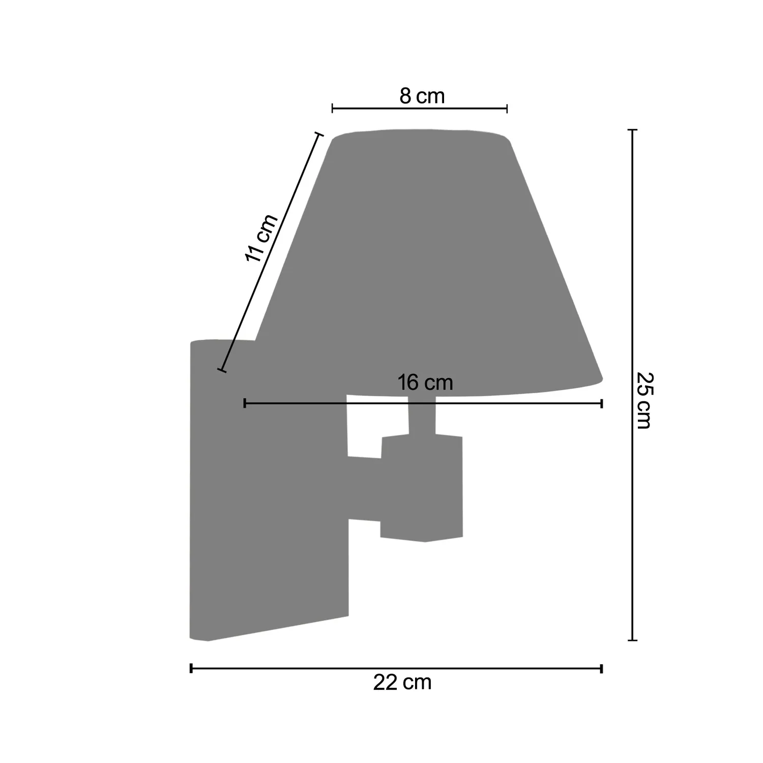 Tosel Hod applique da parete naturale-bianco E14 legno