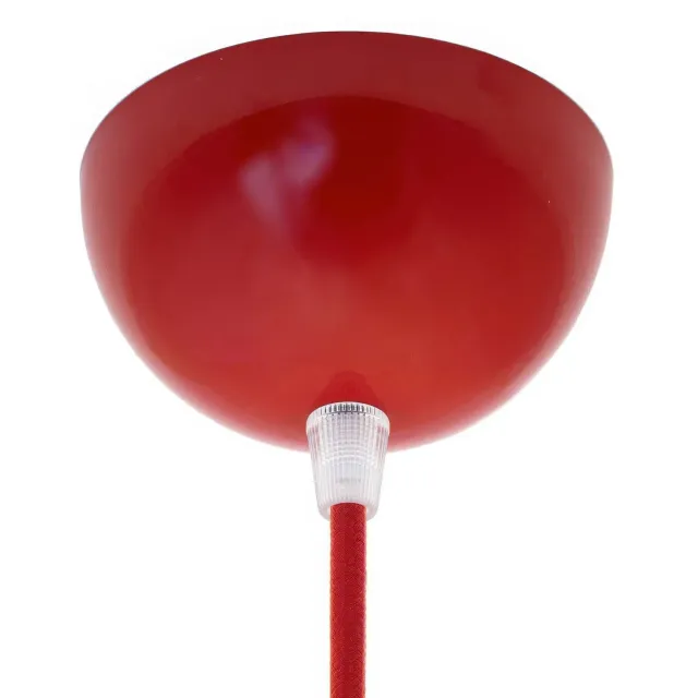 Creative Cables rosone semisferico soffitto rosso metallo 1 foro