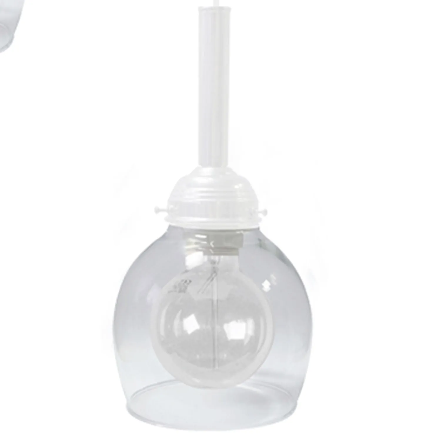 Tosel Bergen lampadario vetro bianco 15x100 cm E27