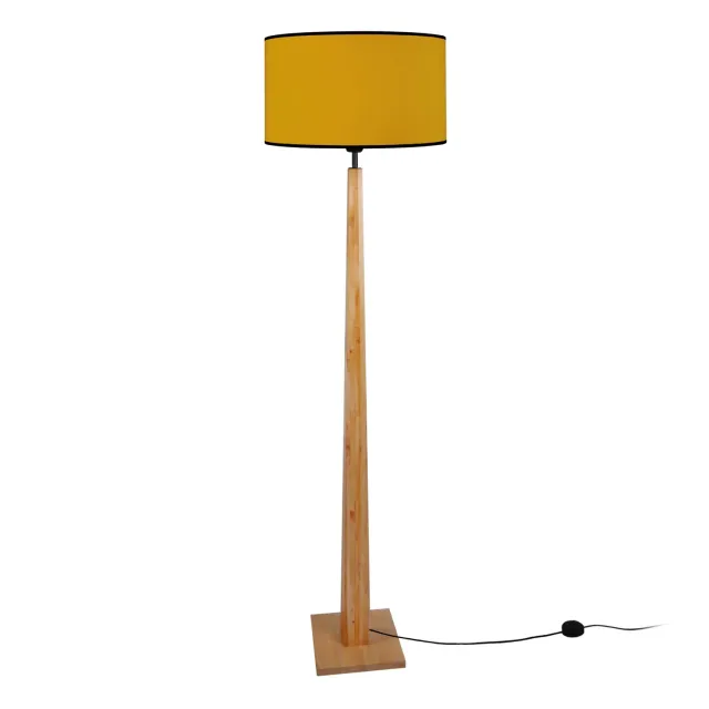 Tosel Nidra piantana legno naturale verde 156 cm E27
