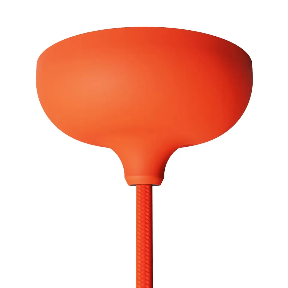 Creative Cables rosone silicone arancione foro centrale e laterale
