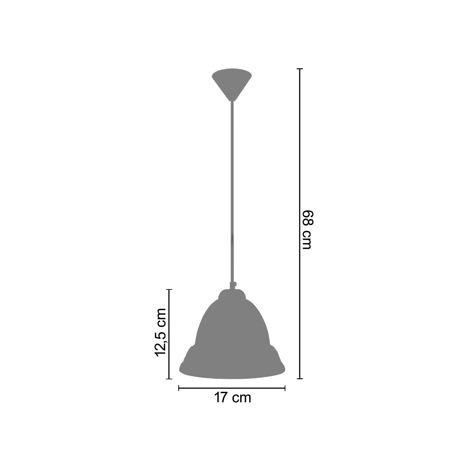 Tosel Classic sospensione vetro satinato 17 cm E14