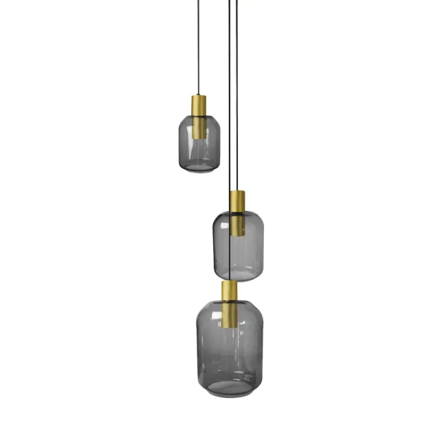 Tosel Svalbard Small lampadario 40 cm oro vetro