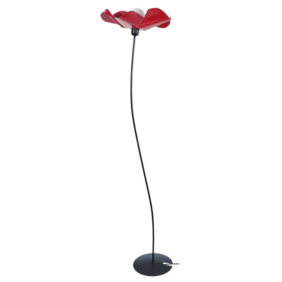 Tosel Blume Piantana 40x155 cm Nero Avorio Metallo