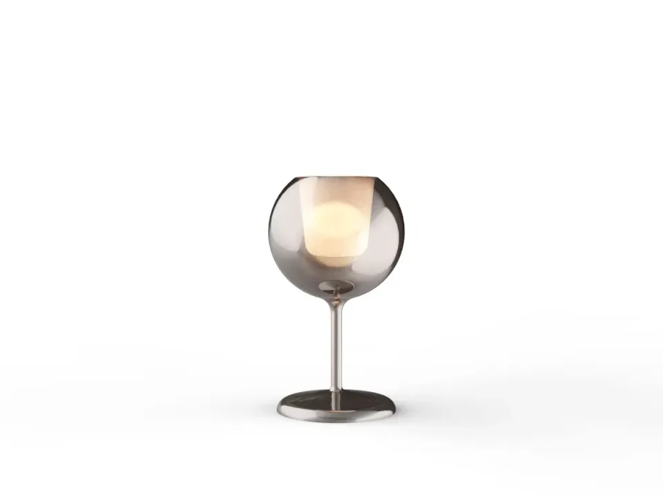 Penta Glo Medium tavolo oro rosa specchiato Ø25cm