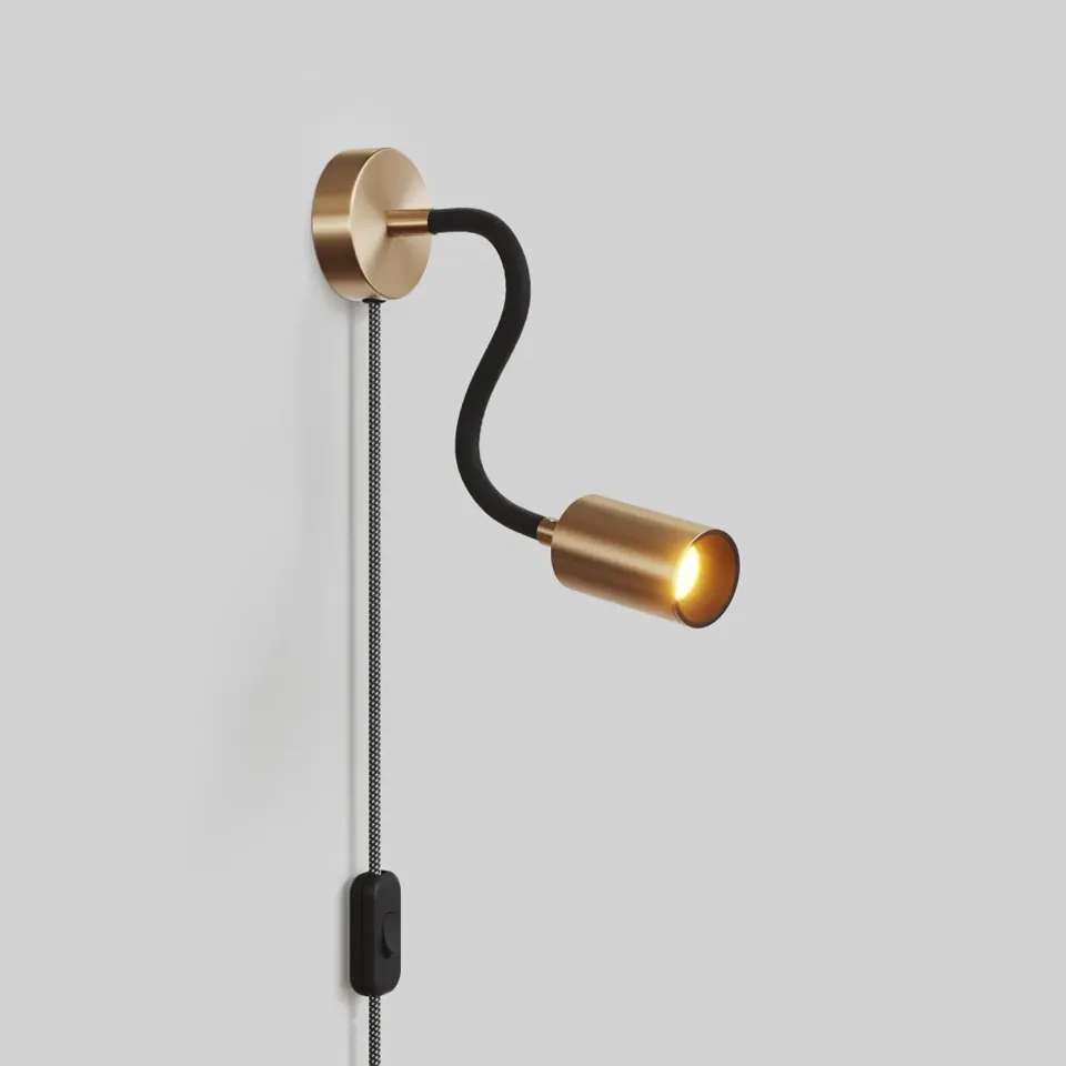Creative Cables Bispot Faretto con Spina Bronzo Nero GU10