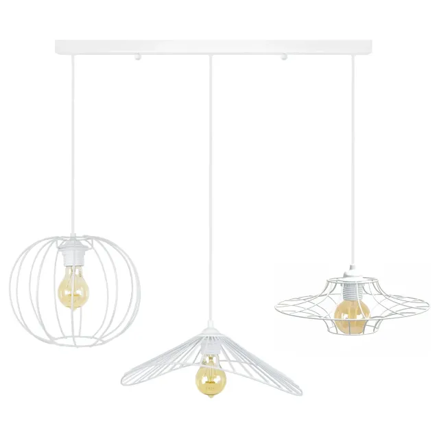 Tosel Asolo Lady UFO lampadario barra 30x90 cm 3 luci