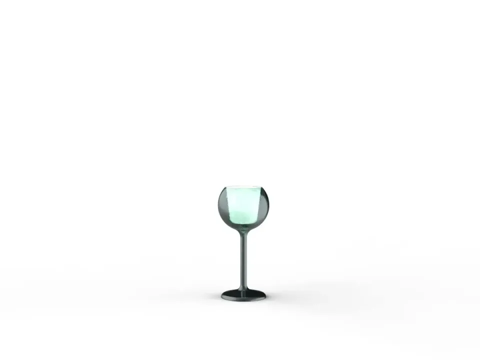 Penta Glo Mini lampada tavolo verde specchiato vetro