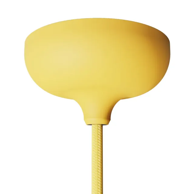 Creative Cables Rosone Silicone Giallo con Foro Laterale