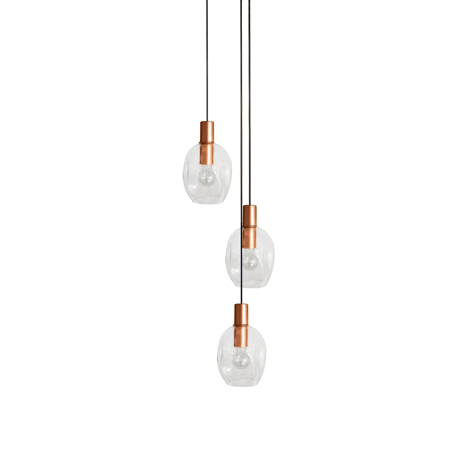 Tosel Vingolf lampadario rame 3 luci 35x150 cm E27