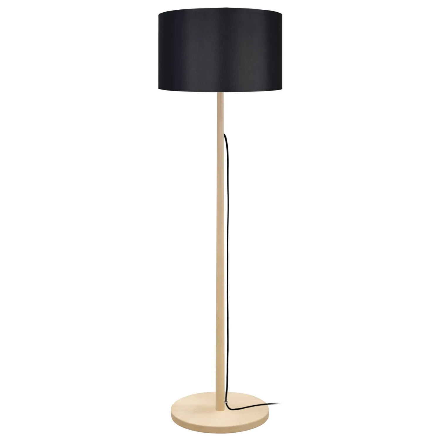 Tosel Mykines piantana legno 153cm naturale ecrù E27