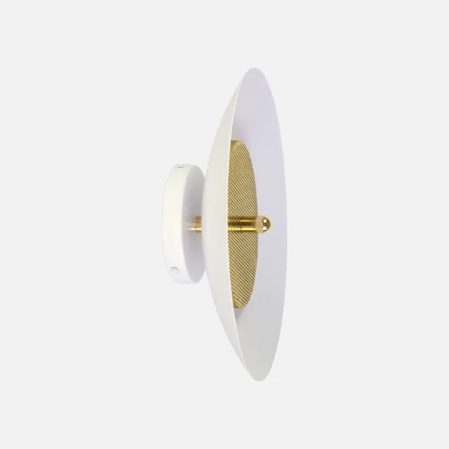 Souda Signal applique parete bianco ottone metallo