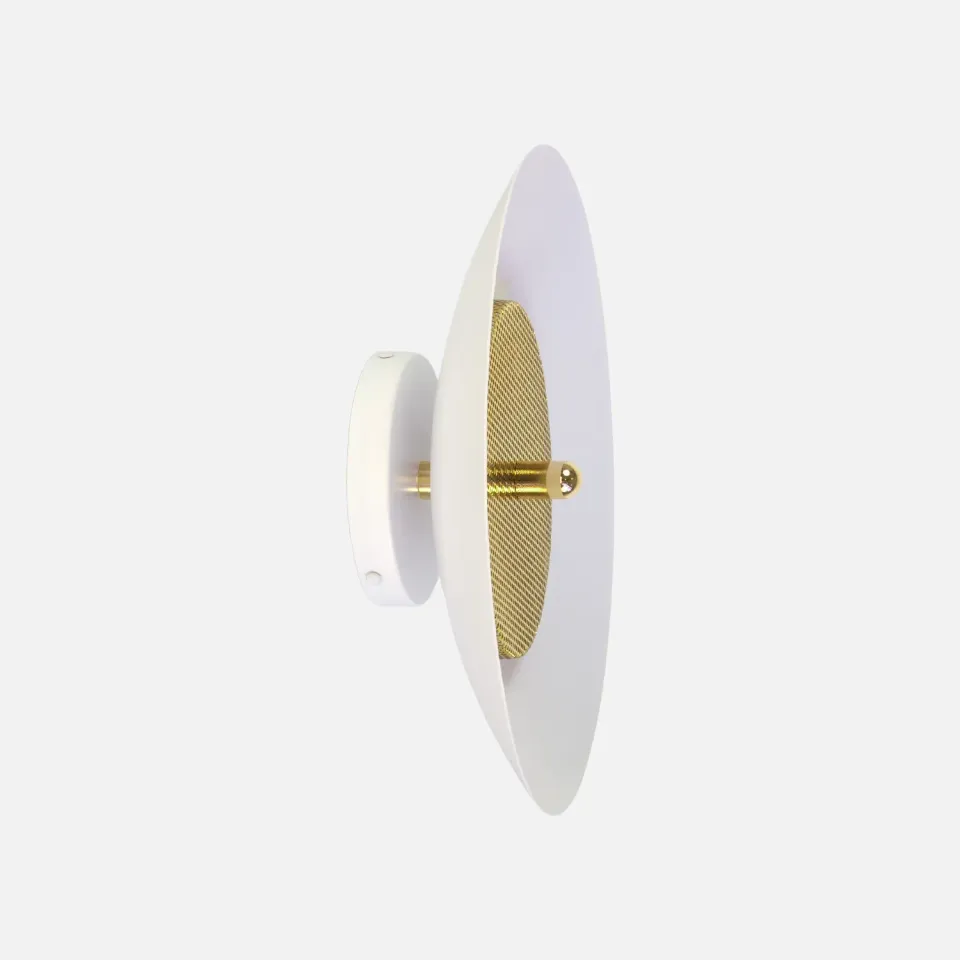 Souda Signal applique parete bianco ottone metallo