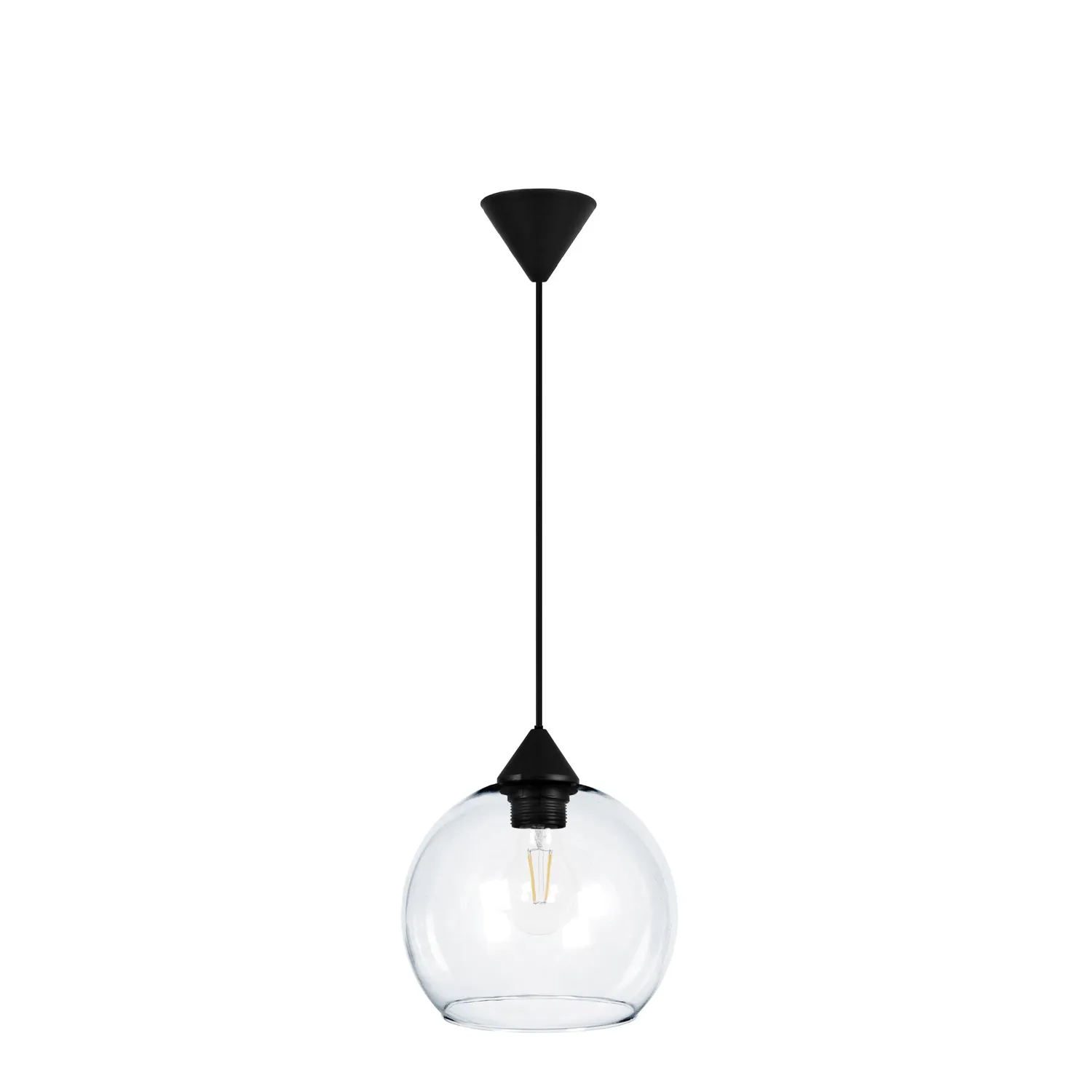 Tosel Globo sospensione vetro bianco 25x100 cm