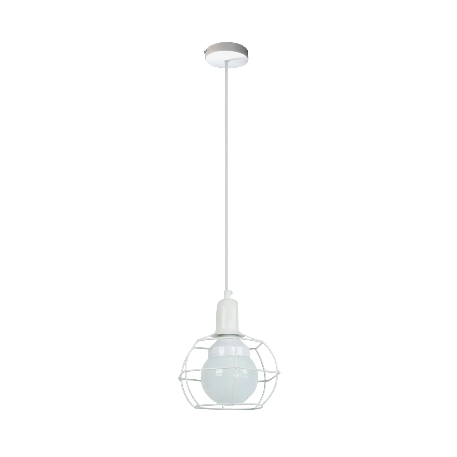 Tosel Hex.Globe Sospensione Globo 18x100cm Nera Metallo