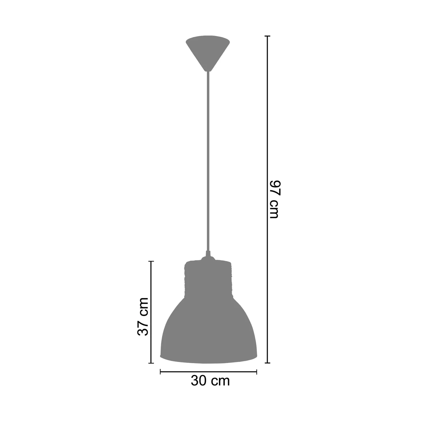 Tosel Cordes sospensione 100 cm vetro naturale