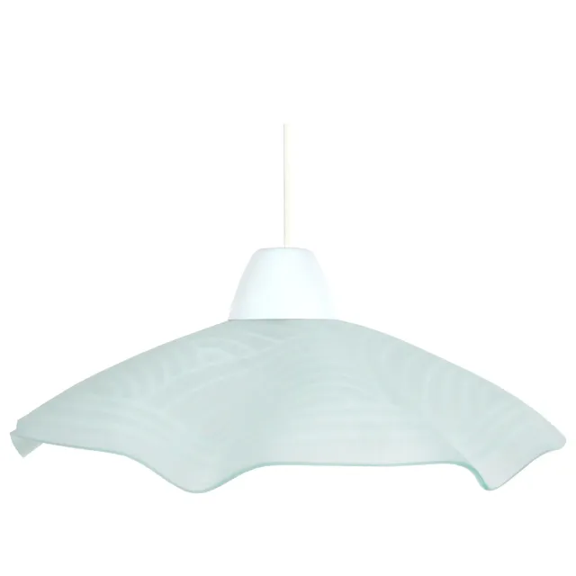 Tosel Popea sospensione satinato-bianco 45x100 cm vetro