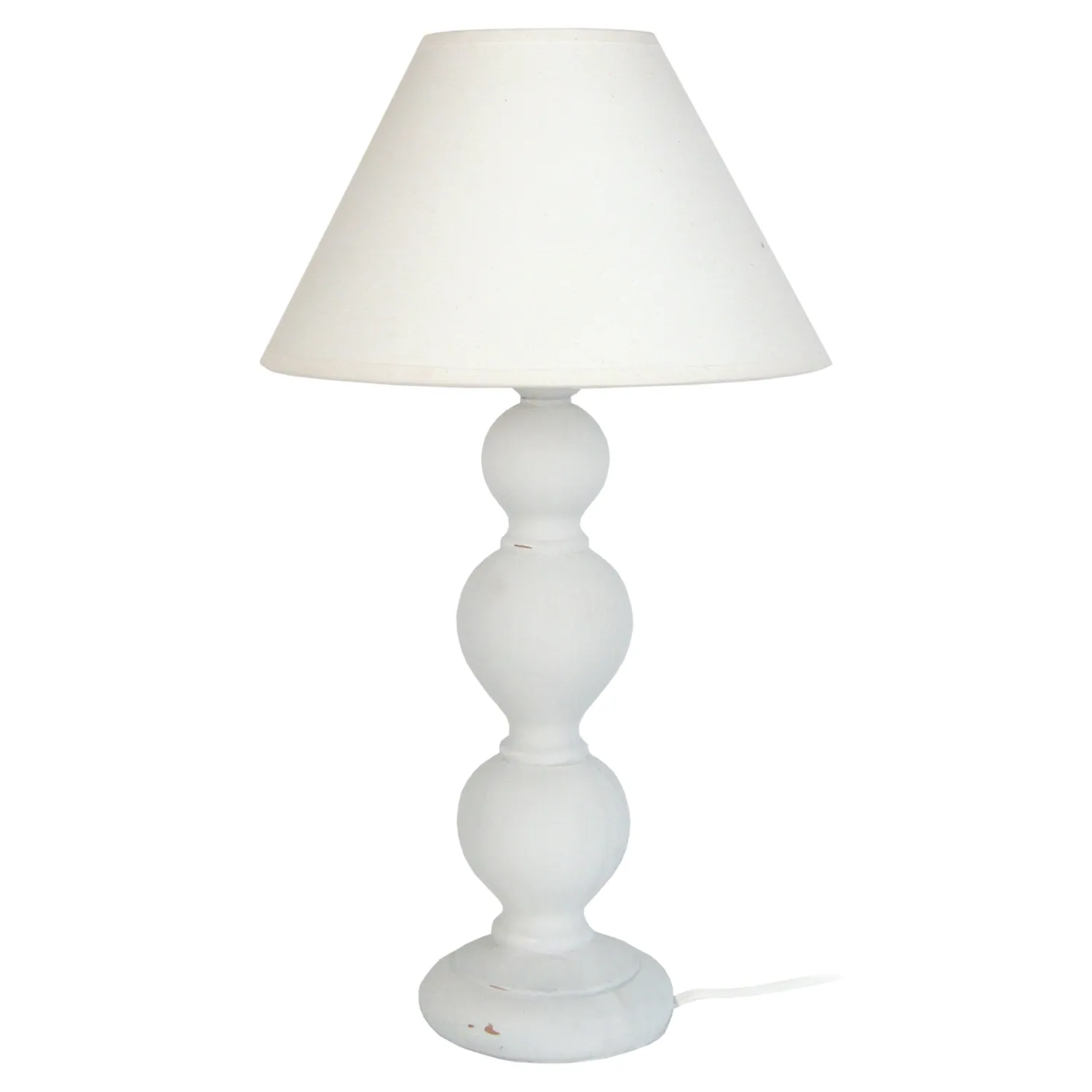 Tosel Dax lampada da tavolo colonna crema 25x44cm