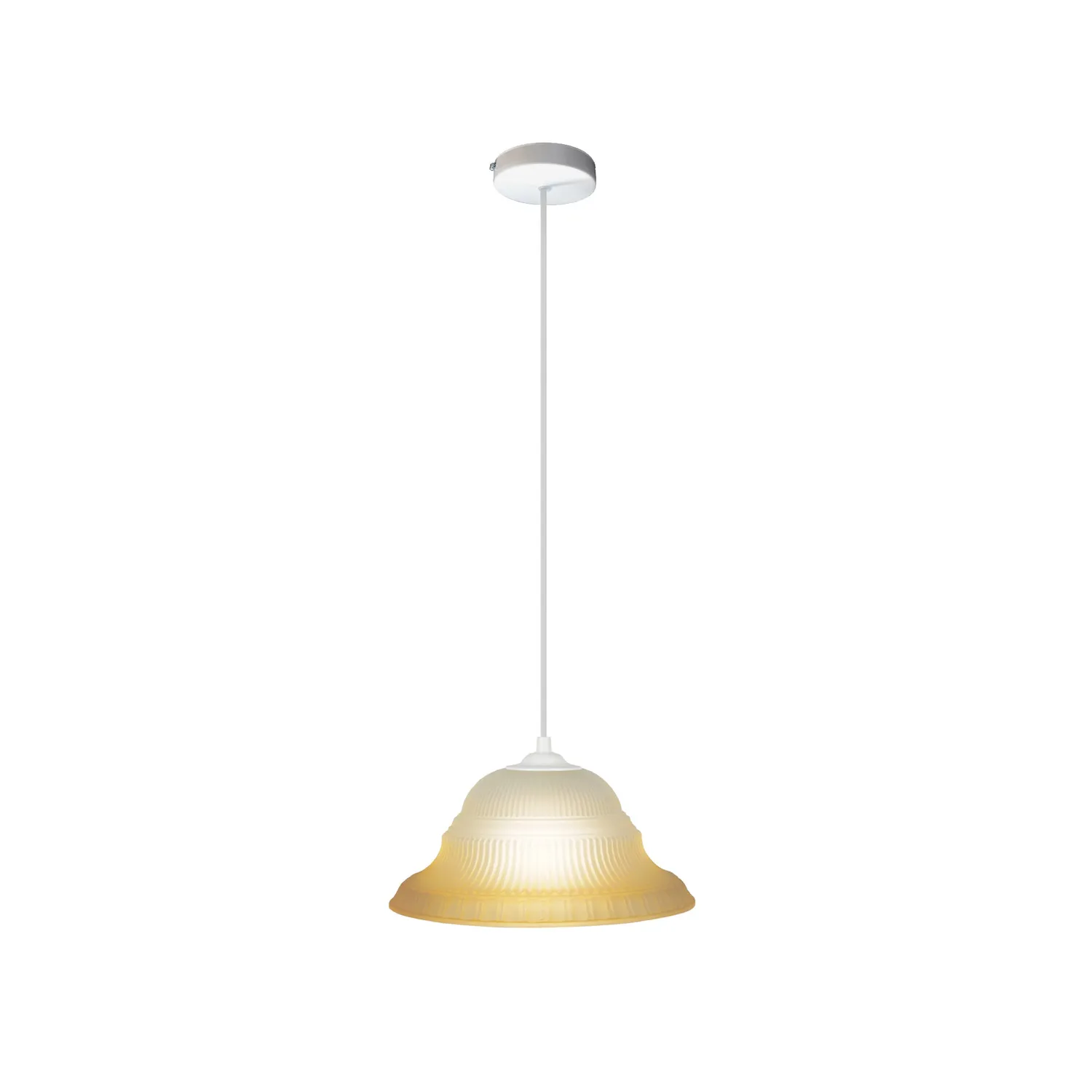 Tosel AMERICA sospensione vetro cupola ambra 23x100 cm E27