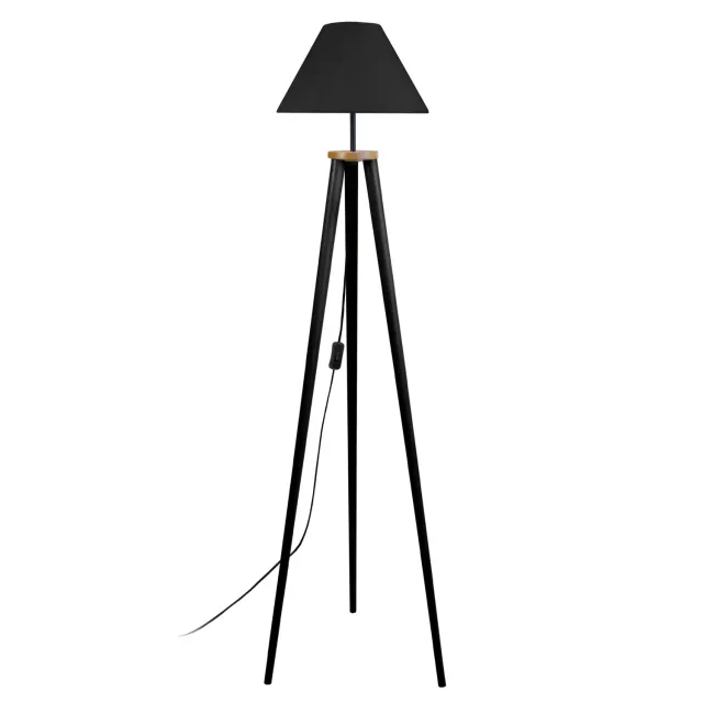 Tosel Utgard Bois piantana treppiede naturale ecrù luce calda