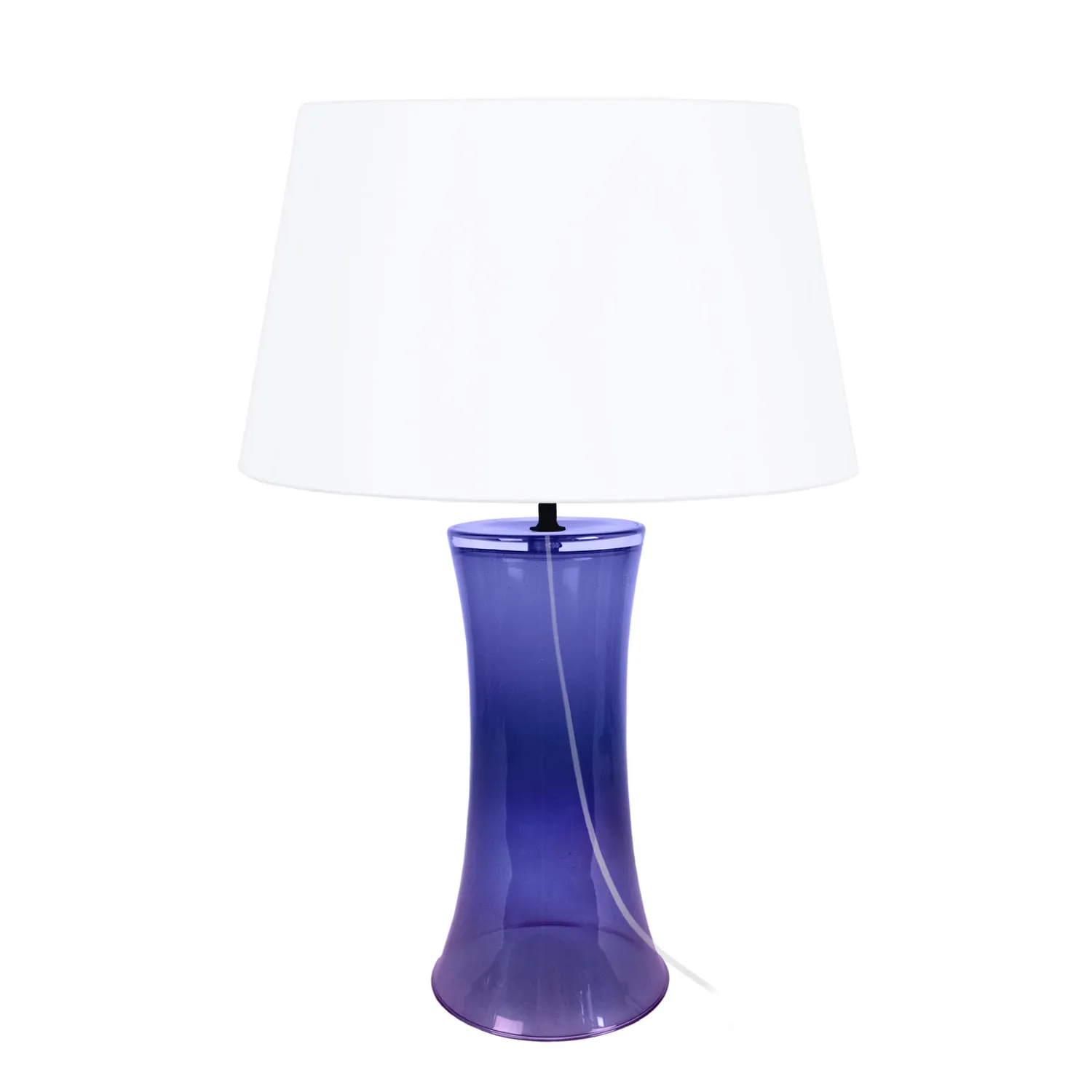 Tosel Trompeta lampada comodino vetro bianco 52 cm