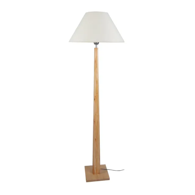 Tosel Thor piantana legno 50x156cm naturale ecru paralume tessuto