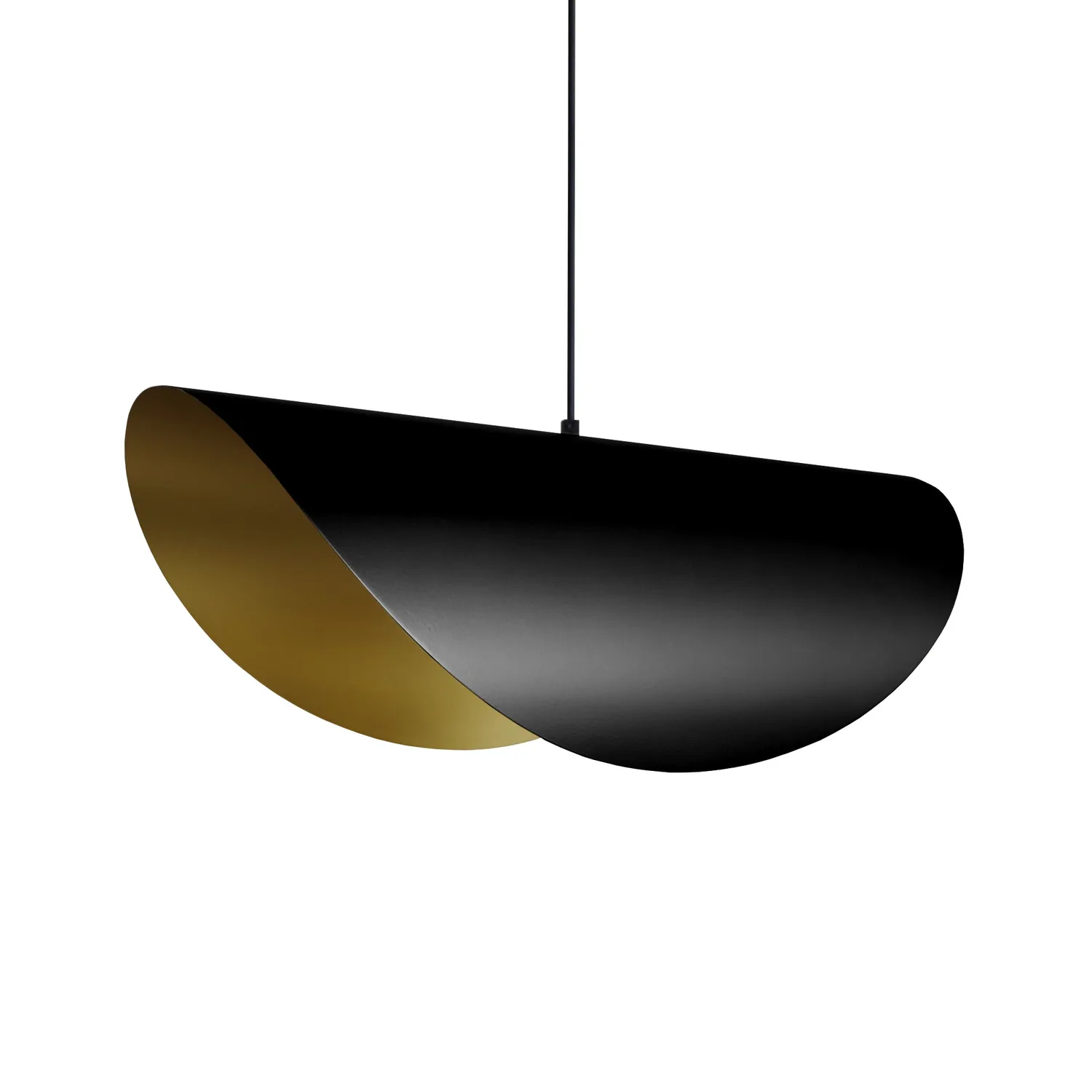 Tosel Frau sospensione ovale oro 50x100 cm metallo