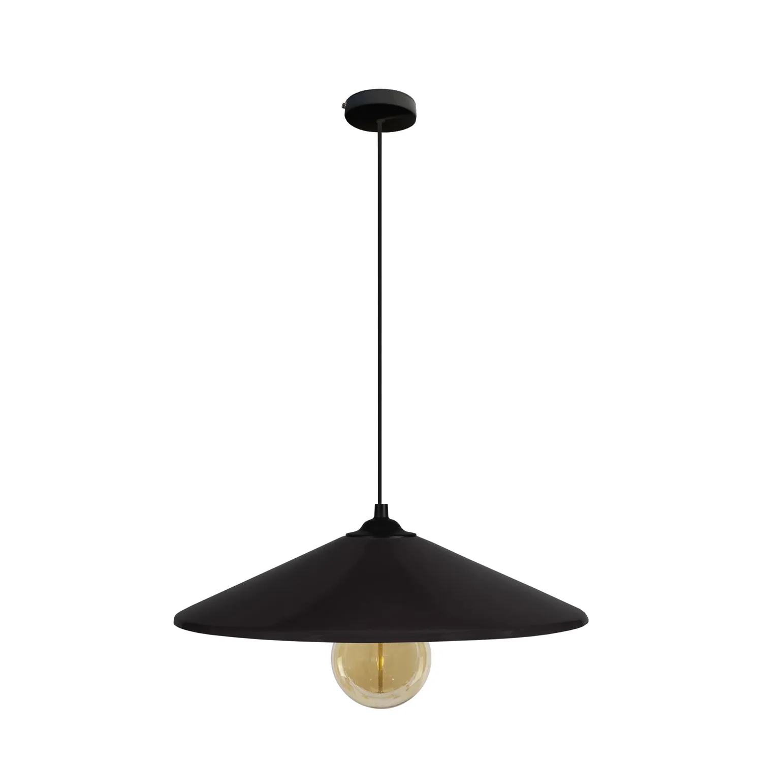 Tosel Cone sospensione metallo bianco avorio E27