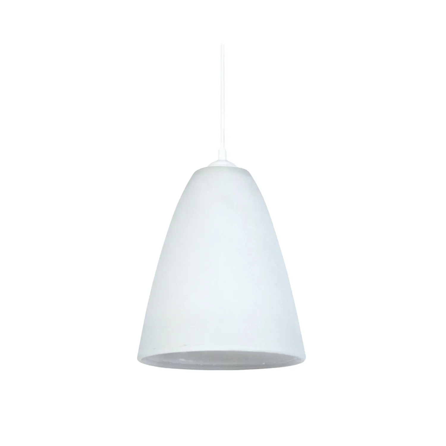 Tosel Balle Verre sospensione bianca 15 cm conica