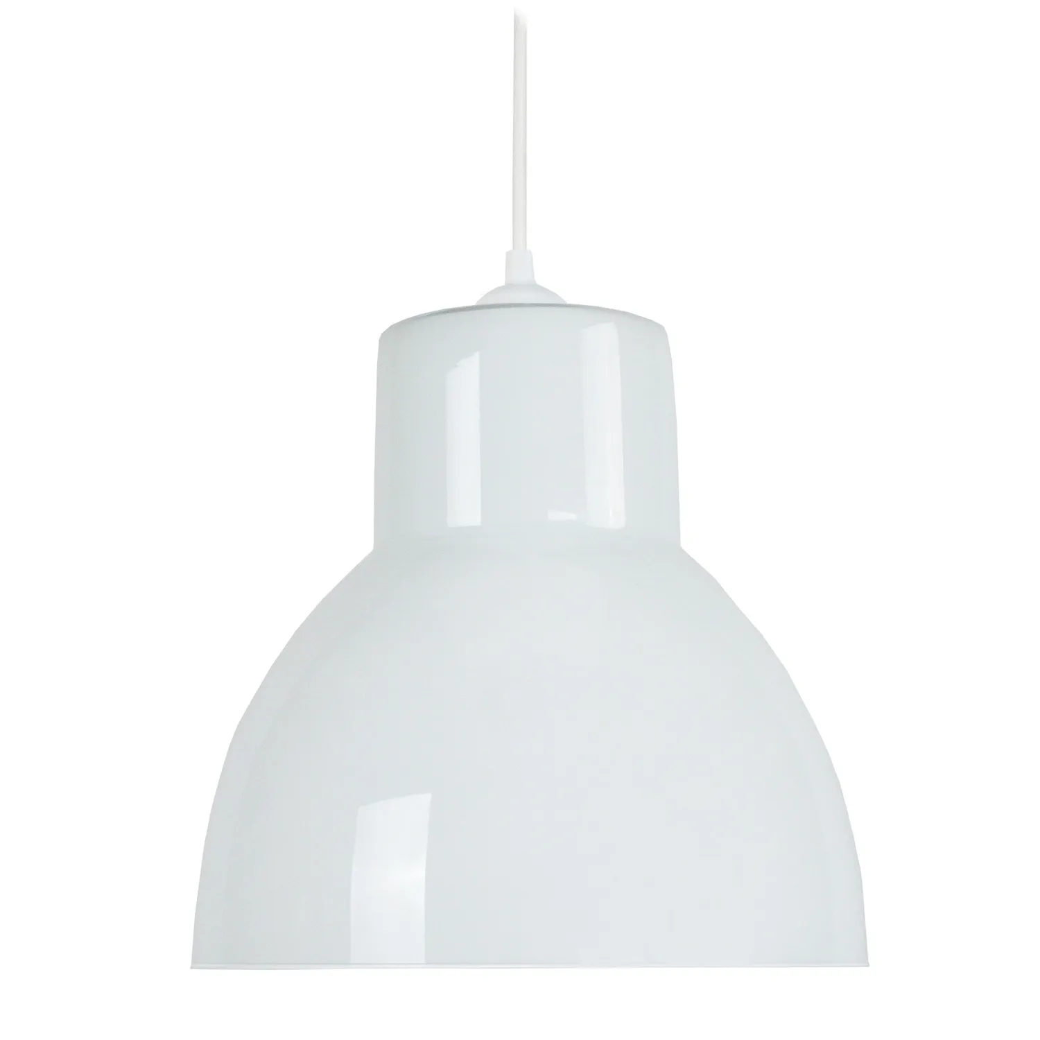 Tosel Cloche Verre B sospensione cupola vetro 25x100cm bianca