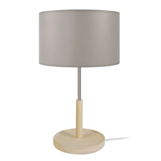 Tosel Pistache lampada tavolo legno bianco cilindrica 30x53 cm