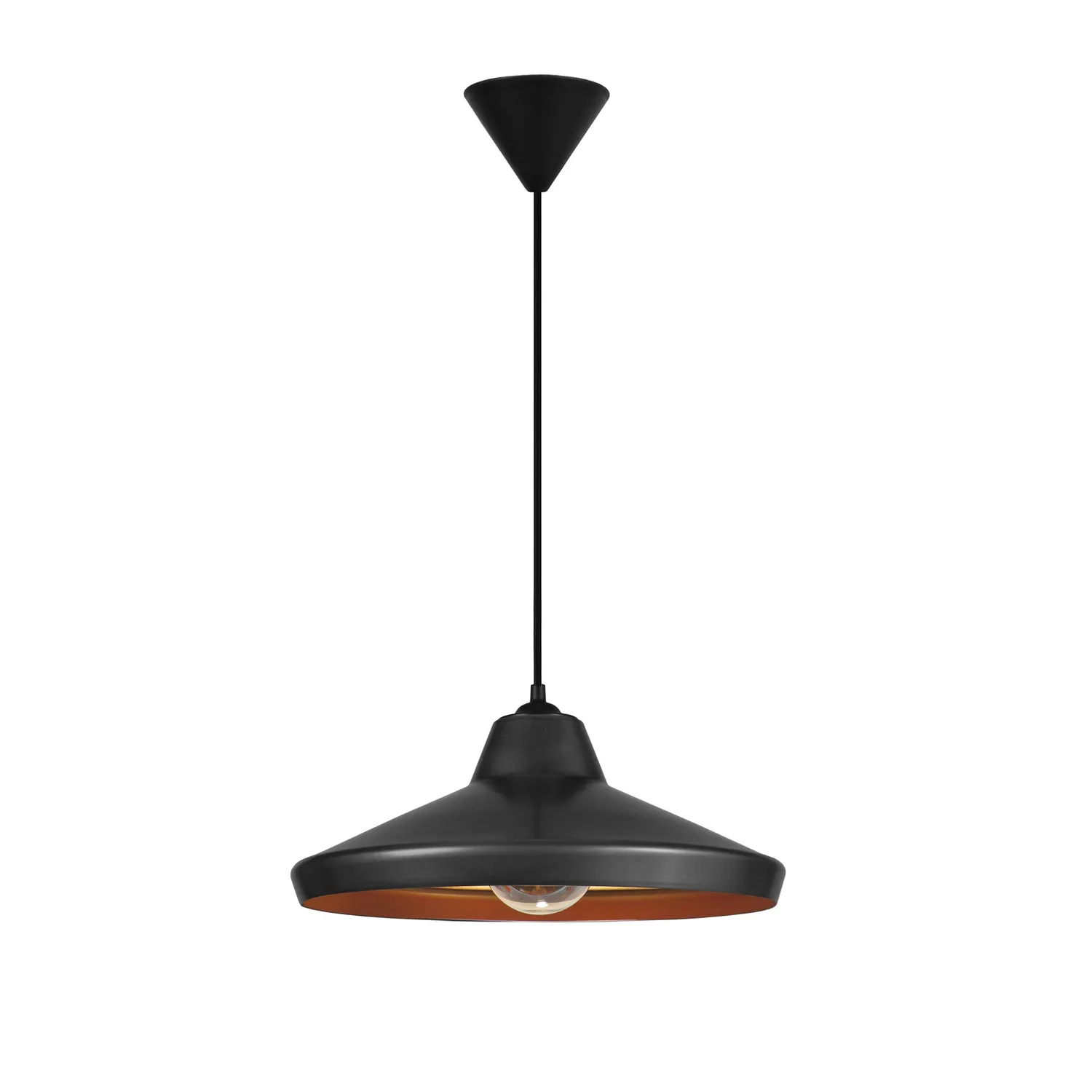 Tosel Upernavik A sospensione conica nera E27