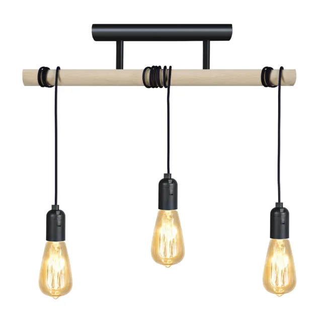 Tosel Brooklyn plafoniera barra naturale 60x180 cm 3xE27
