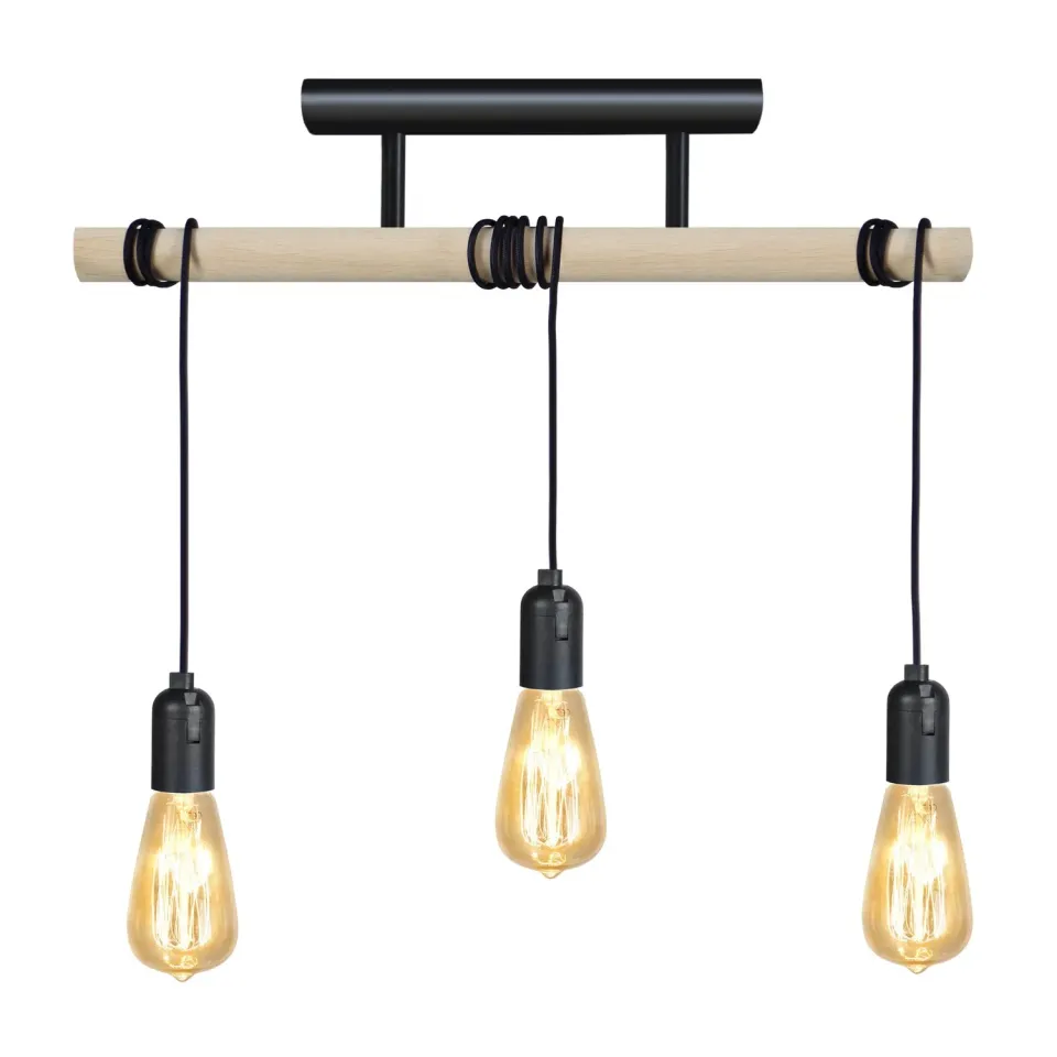 Tosel Brooklyn plafoniera barra naturale 60x180 cm 3xE27