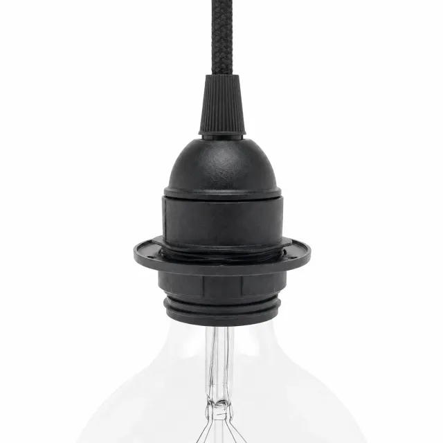 Creative Cables portalampada E27 termoplastica nero con ghiera