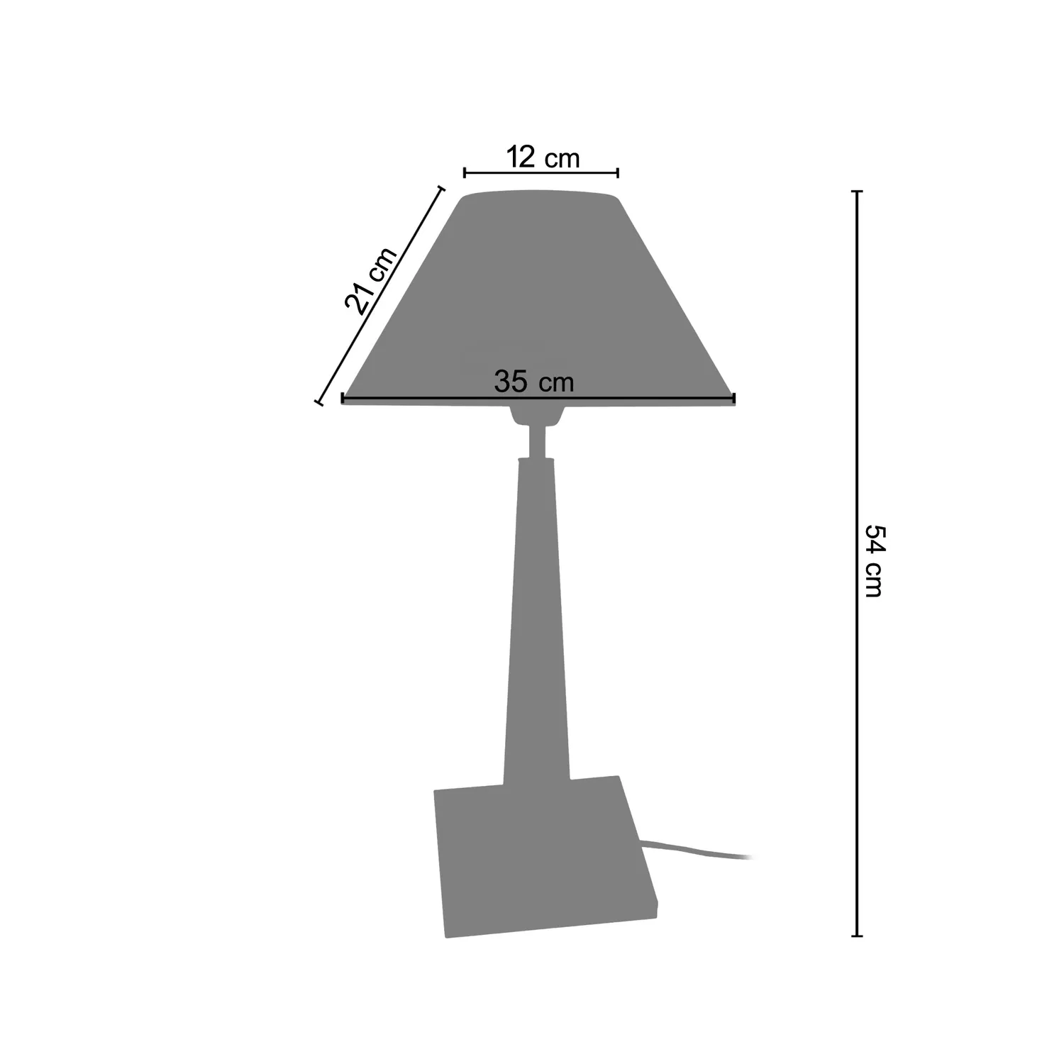 Tosel Thor lampada da tavolo naturale ecrù 35x56cm