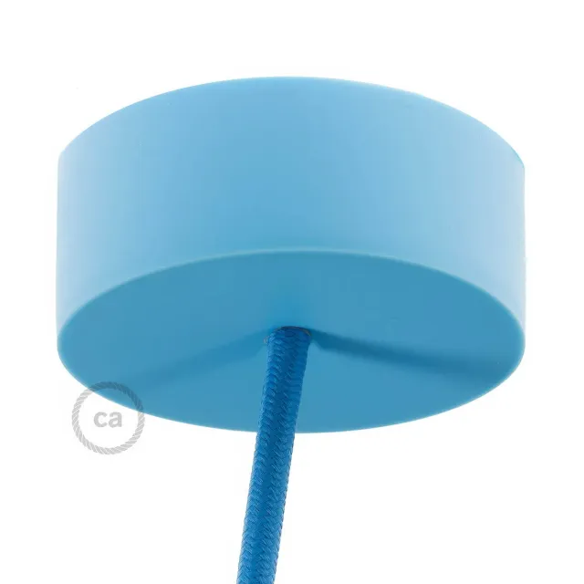 Creative Cables rosone silicone cilindrico azzurro 83 mm