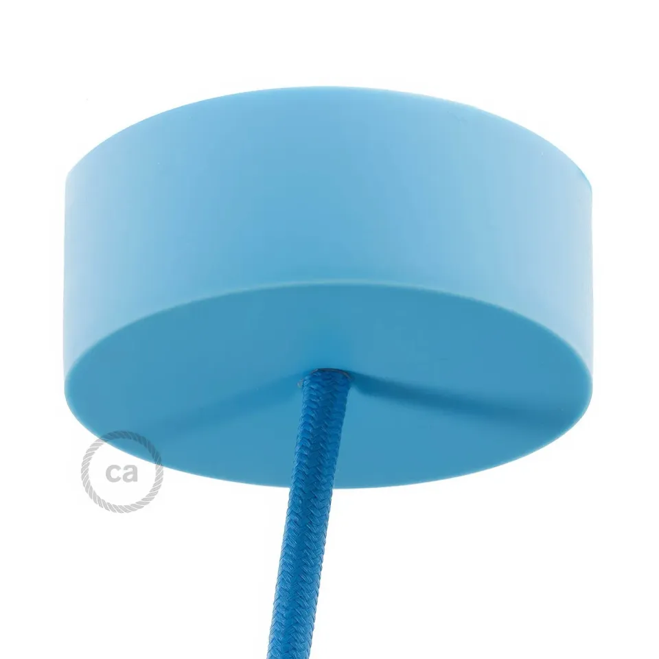 Creative Cables rosone silicone cilindrico azzurro 83 mm