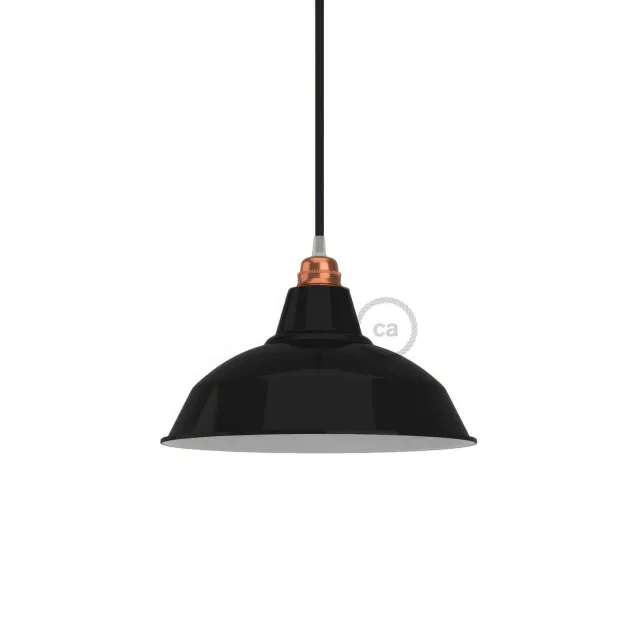 Creative Cables Bistrot Paralume Metallo Nero E27 30 cm