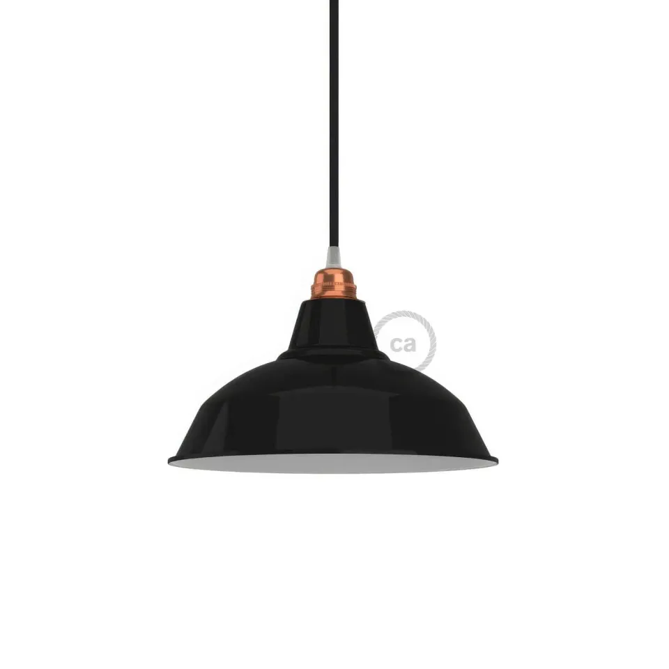 Creative Cables Bistrot Paralume Metallo Nero E27 30 cm
