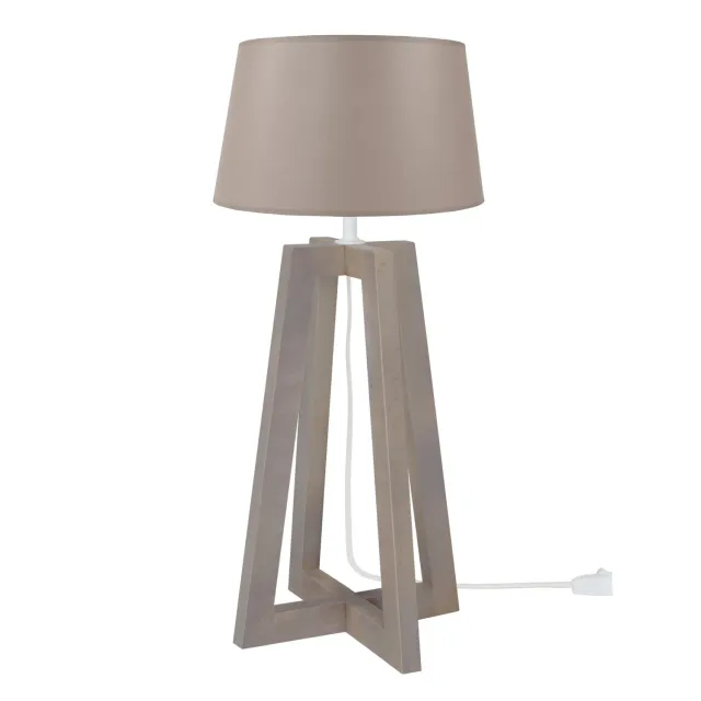Tosel Lot Quadripode lampada tavolo 25x51cm bianca