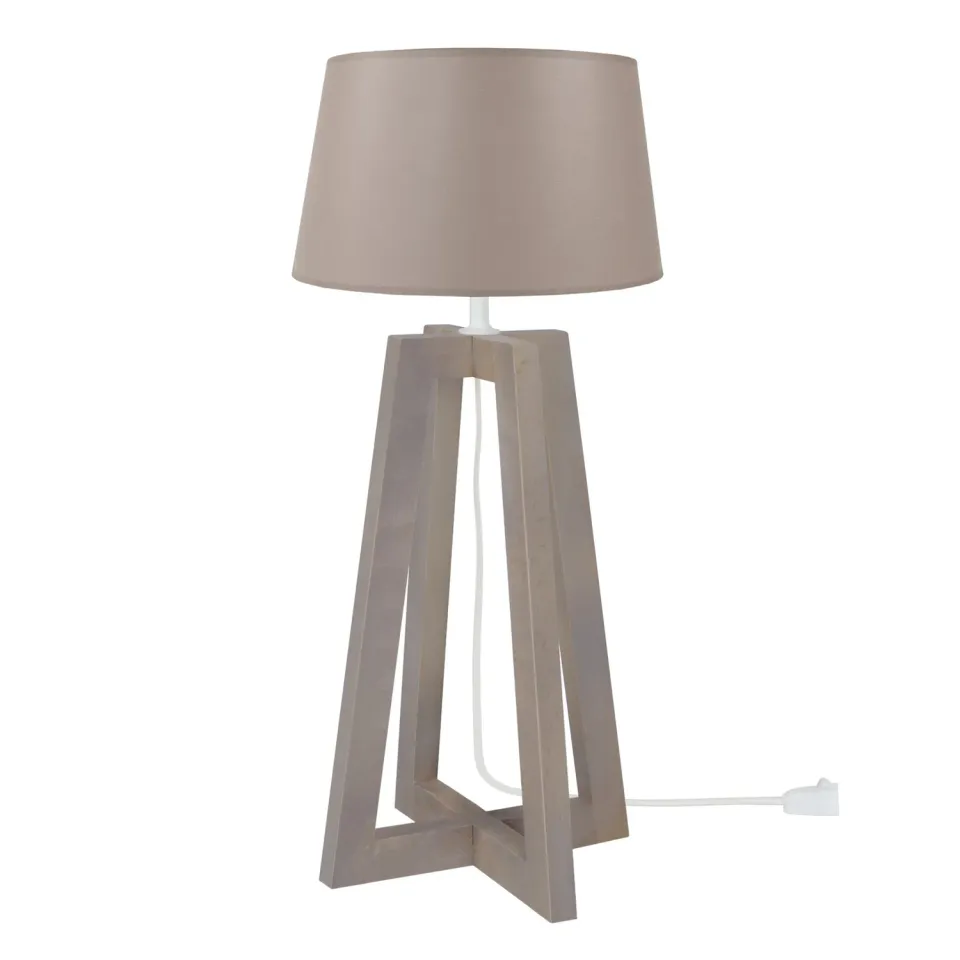 Tosel Lot Quadripode lampada tavolo 25x51cm bianca
