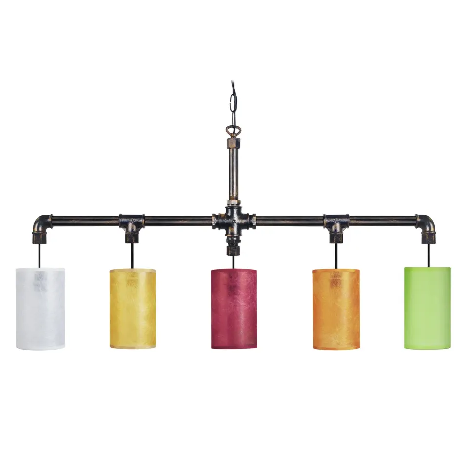 Tosel Hydraulik B lampadario 100x70cm 5 luci multicolore